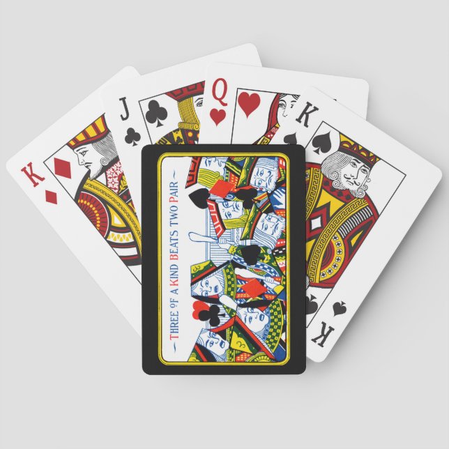 Three of a kind poker cards (Back)