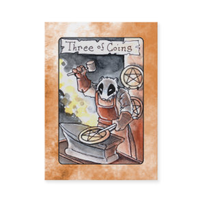 Three of Coins Tarot Business Card
