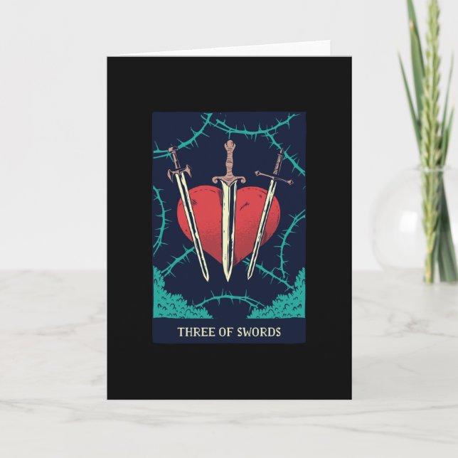 Three of Swords - Tarot Card Gift (Front)