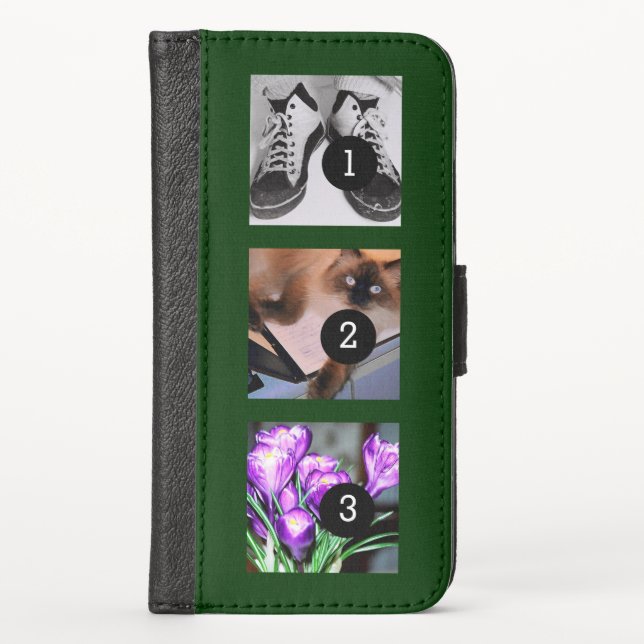 Three of Your Photos to Make Your Own Momento iPhone Wallet Case (Front)