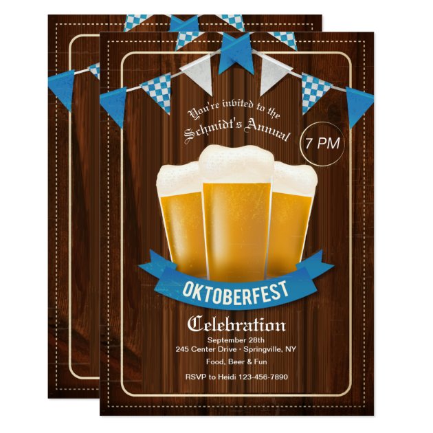 Three Oktoberfest Beers Invitation