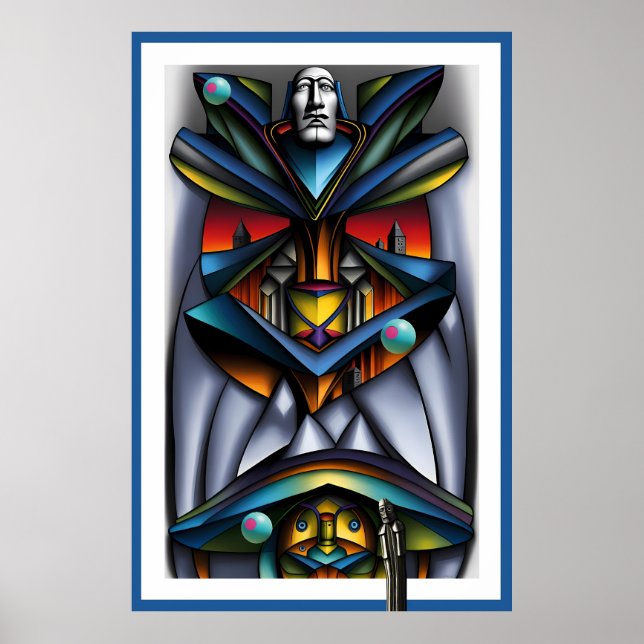 Three Olives and the Tiki Bartender - Ken Gage Art Poster (Front)