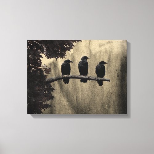 Three On A Tree Canvas Print