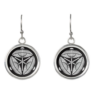 Three open Japanese umbrellas Earrings
