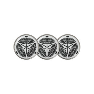 Three open Japanese umbrellas Golf Ball Marker