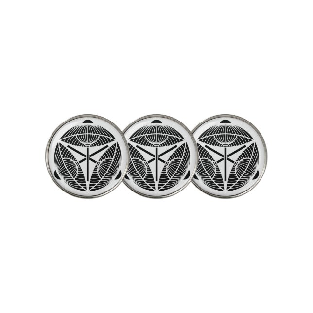 Three open Japanese umbrellas Golf Ball Marker (3 Up)