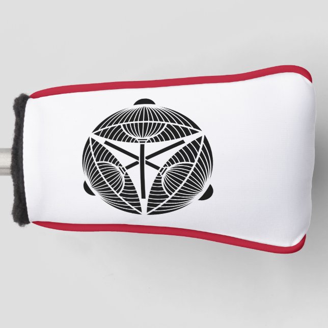 Three open Japanese umbrellas Golf Head Cover (Front)