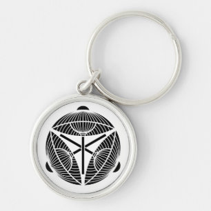 Three open Japanese umbrellas Keychain