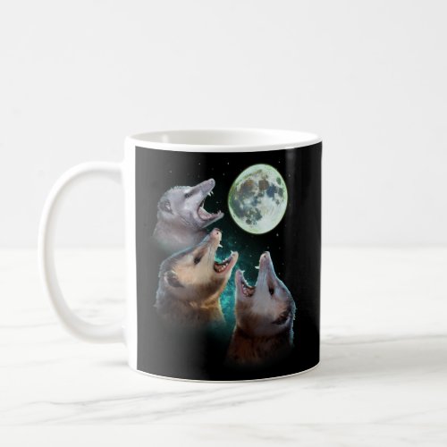 Three Opposum Moon With 3 Possums And Dead Moon Coffee Mug