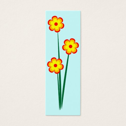 Customizable Three orange flowers business card template