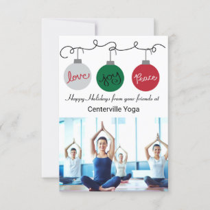 Three Ornaments - 3x5 Company Card