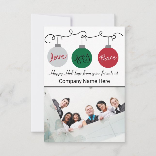 Three Ornaments - 3x5 Company Card (Front)