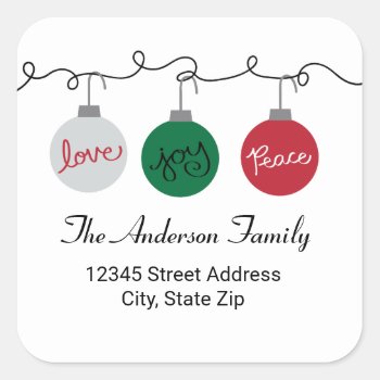 Three Ornaments - Return Address Label by Midesigns55555 at Zazzle