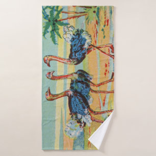 Three Ostriches  Bath Towel