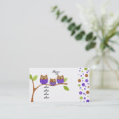 Three Owls Business Card (Standing Front)