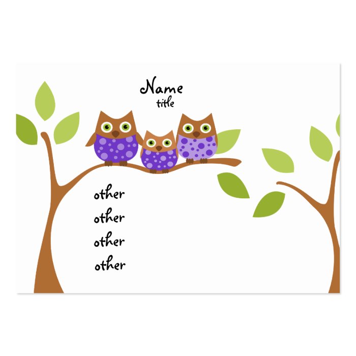 Three Owls Business Card Templates