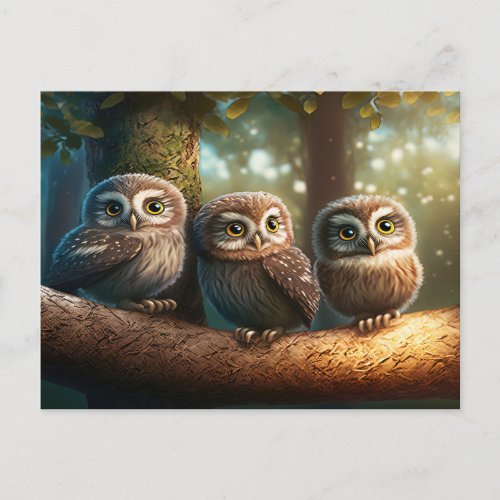 Three Owls Postcard