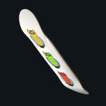 Three Owls Skateboard<br><div class="desc">Graphic illustration of three colorful owls. Brighten the day with this decorative, animal art! Whether you’re doing grinds on the half-pipe or kickflips in the street, this competition shaped board has supreme pop! Our decks are made of the best quality hard-rock maple and with our one-of-a-kind printing process; you get...</div>