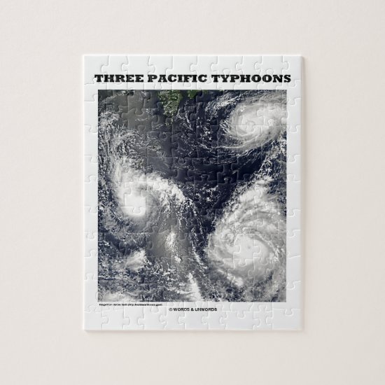 Three Pacific Typhoons Picture Earth Jigsaw Puzzle