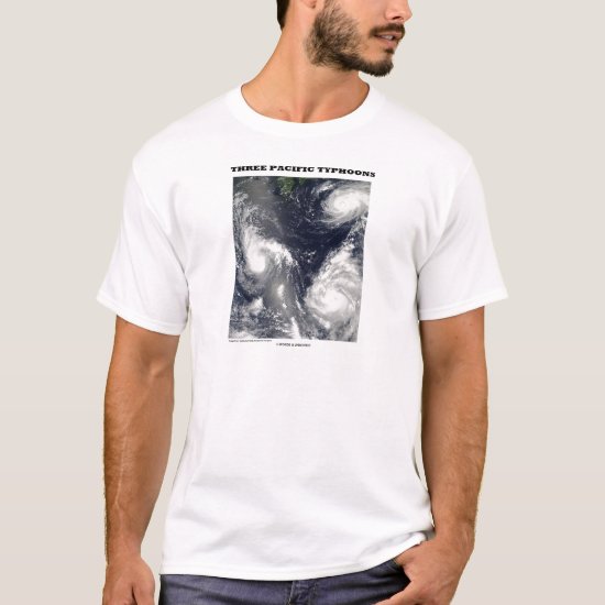 Three Pacific Typhoons (Satellite Picture) T-Shirt