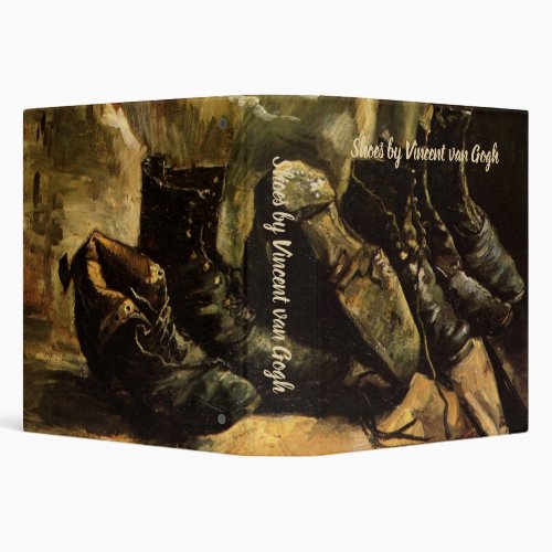 Three Pairs of Shoes by Vincent van Gogh 3 Ring Binder