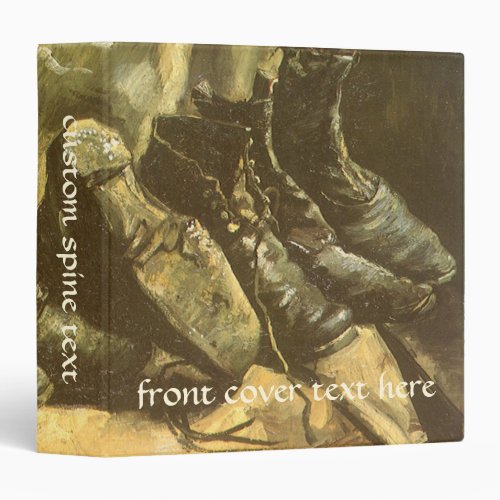 Three Pairs of Shoes by Vincent van Gogh 3 Ring Binder