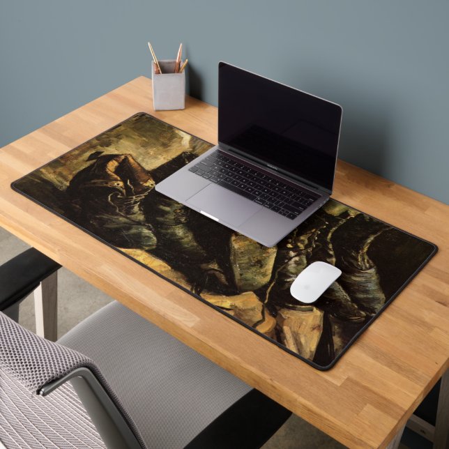 Three Pairs of Shoes by Vincent van Gogh Desk Mat (Office 2)