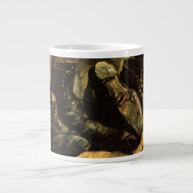 Three Pairs of Shoes by Vincent van Gogh Giant Coffee Mug (Front)
