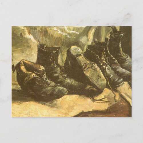 Three Pairs of Shoes by Vincent van Gogh Postcard