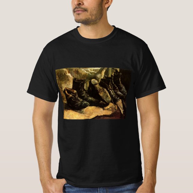 Three Pairs of Shoes by Vincent van Gogh T-Shirt (Front)