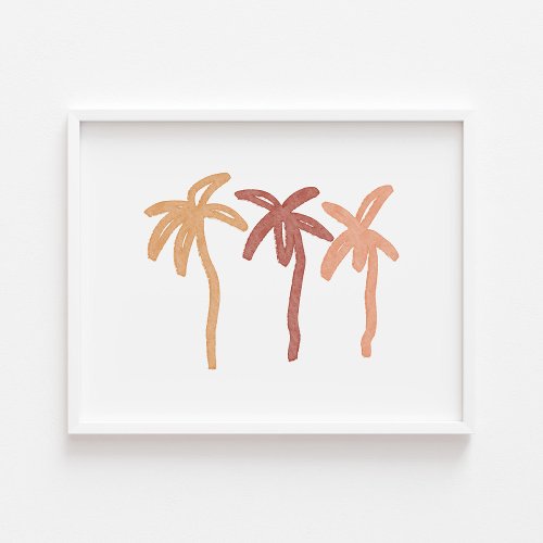 Three palm tree poster