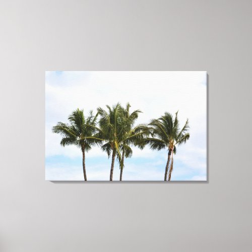 Three Palm Trees Canvas Print