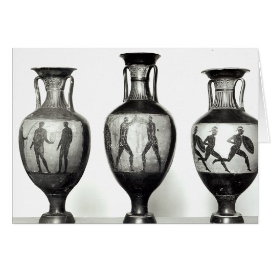 Three Panathenaic amphorae Cards (Front Horizontal)