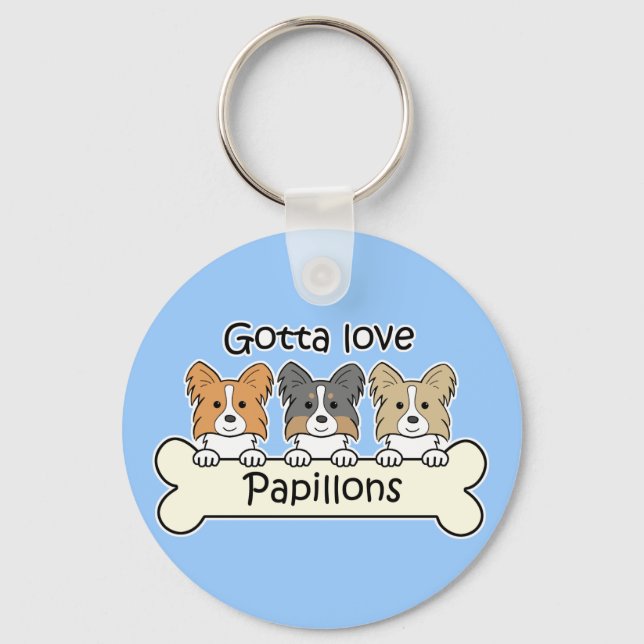 Three Papillons Keychain (Front)