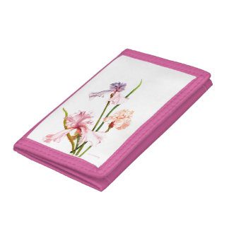 Three Pastel Irises Photo Wallet