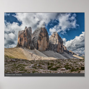 Three Peaks of Lavaredo, Dolomites, Italy Poster