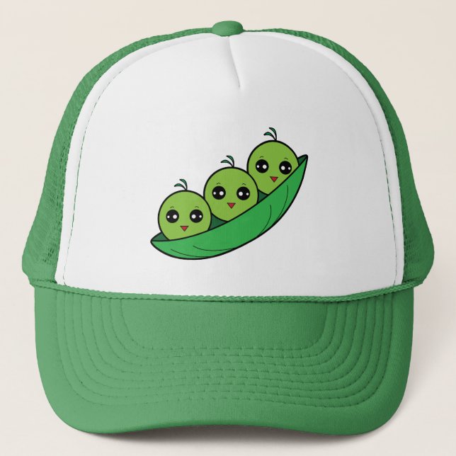 Three Peas in a Pod Trucker Hat (Front)