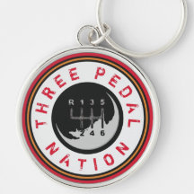 THREE PEDAL NATION Keychain