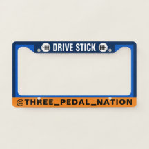 THREE PEDAL NATION LICENSE PLATE FRAME