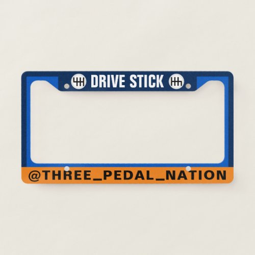 THREE PEDAL NATION LICENSE PLATE FRAME
