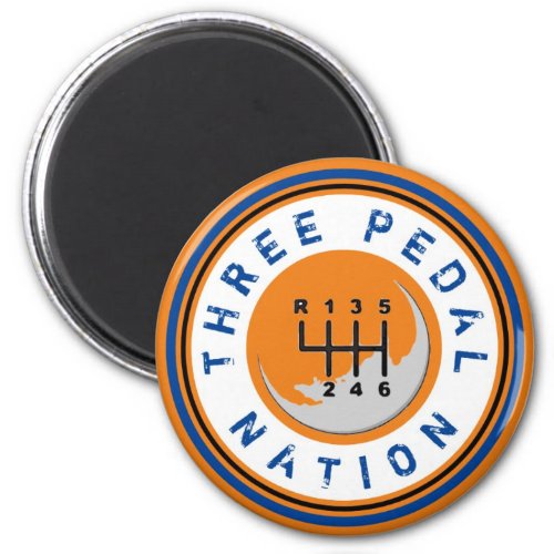 THREE PEDAL NATION Magnet