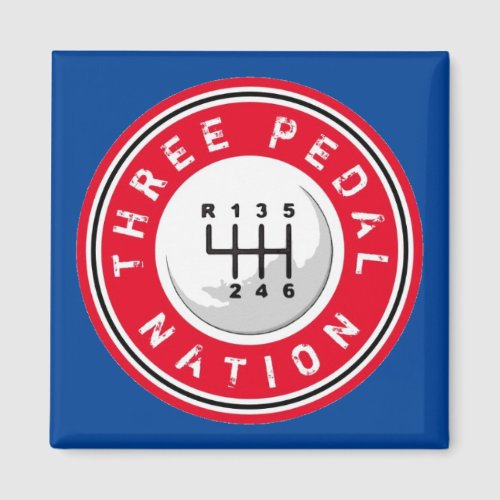 THREE PEDAL NATION Magnet