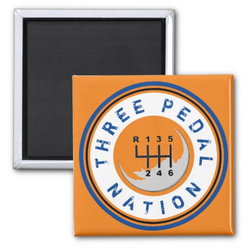 THREE PEDAL NATION Magnet