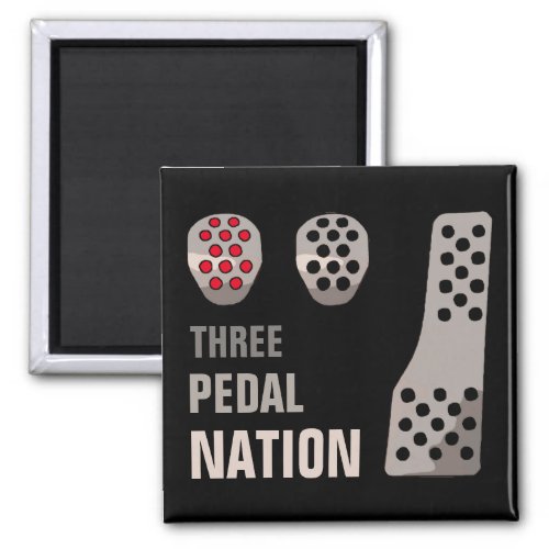 THREE PEDAL NATION Magnet