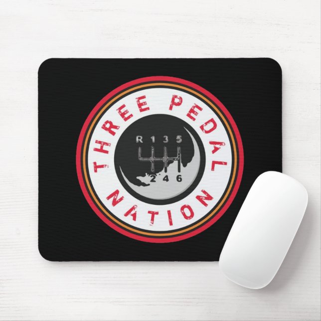 THREE PEDAL NATION MOUSE PAD (With Mouse)
