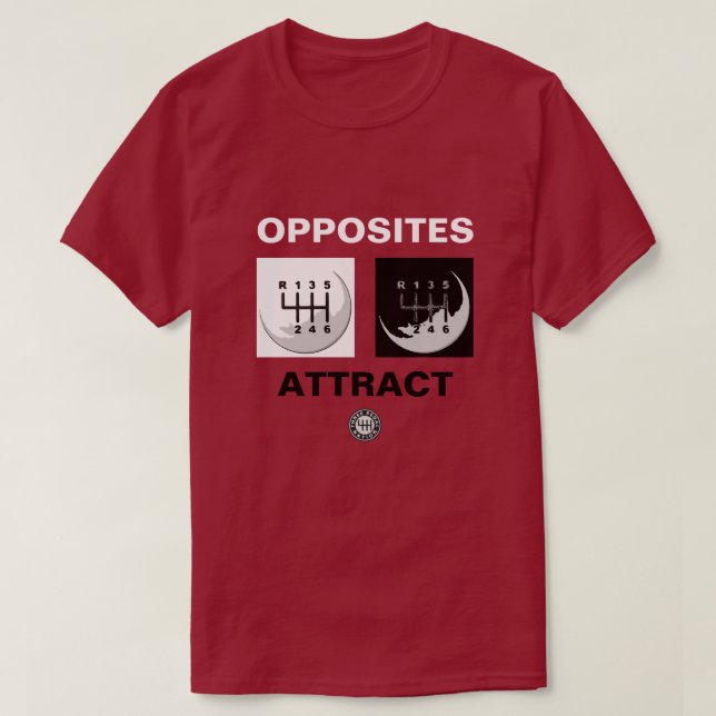 THREE PEDAL NATION - OPPOSITES T-Shirt (Design Front)