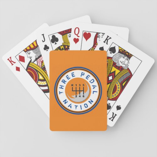 THREE PEDAL NATION POKER CARDS