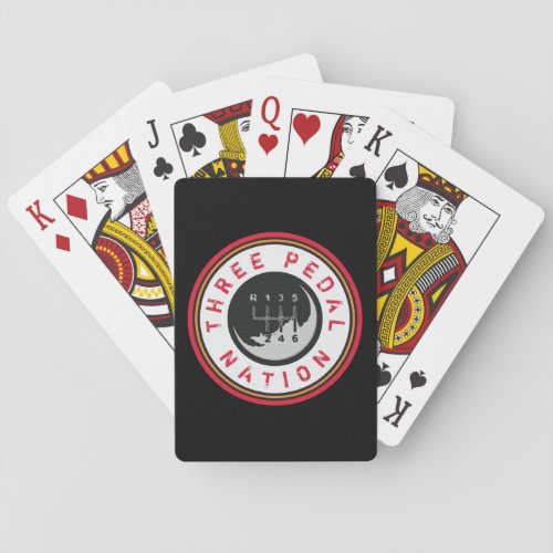 THREE PEDAL NATION POKER CARDS