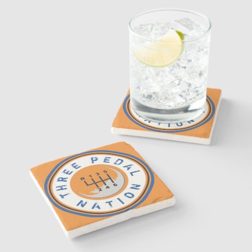 THREE PEDAL NATION Stone Coaster