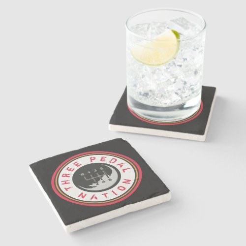 THREE PEDAL NATION Stone Coaster